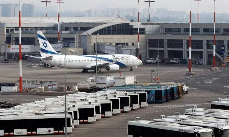 طائرات متوقفة في مطار بن غوريون بعد استهدافه بصواريخ من اليمن