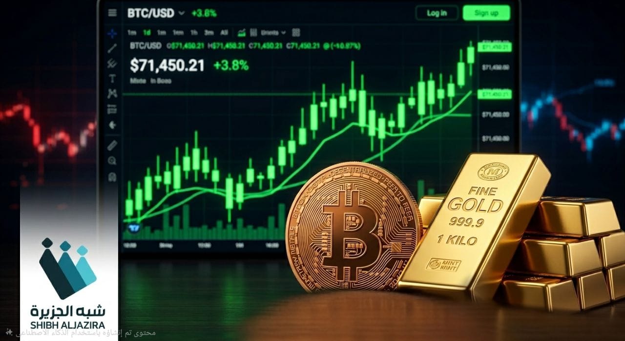 دليل استثمار العملات الرقمية والذهب كملاذات آمنة وحماية الثروة من التضخم العالمي في عام 2026.