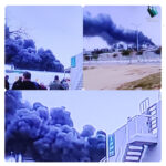 تصعيد خطير: صاروخ إيراني يستهدف مصنعاً عسكرياً ويشعل حريقاً ضخماً