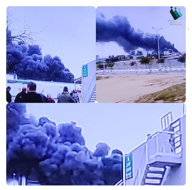 تصعيد خطير: صاروخ إيراني يستهدف مصنعاً عسكرياً ويشعل حريقاً ضخماً